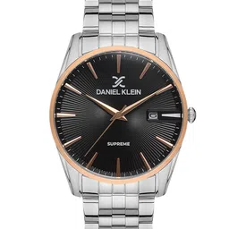 Daniel Klein Supreme Men Black Dial & Silver Toned Straps Analogue Watch DK.1.13322-5_OR-29