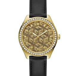 GUESS Women Embellished Dial & Leather Straps Analogue Watch GW0608L2-image-50