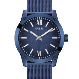 GUESS Men Textured Dial & Stainless Steel Straps Analogue Watch GW0629G3-12