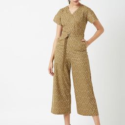 The Roadster Lifestyle Co Women Printed Aromatic Herb Gardens Belted Jumpsuit-picture-49