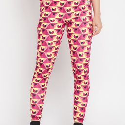 Clovia Women High-Rise Geometric Printed Active Tights-image-14