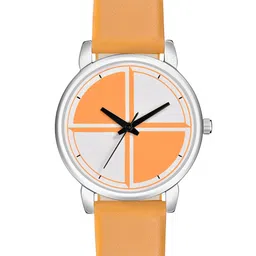 PERCLUTION ENTERPRISE Women Peach Printed Dial & Leather Straps Analogue Watch PE359-17
