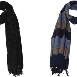 Self Design Pure Cotton Men Multicolor Fancy Scarf-45