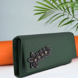 Casual, Formal, Party, Sports GreenClutch- Regular Size-image-11
