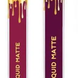 SUNISA Set Of 2 Long Lasting Liquid Matte Lipstick- 5 ml Each- Magenta & Purple image 2