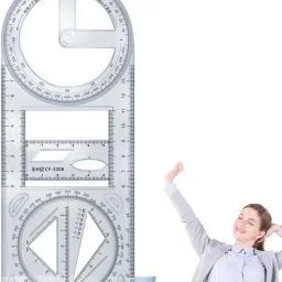 Multifunctional Geometric Ruler Mathematics Drawing Template Ruler-10