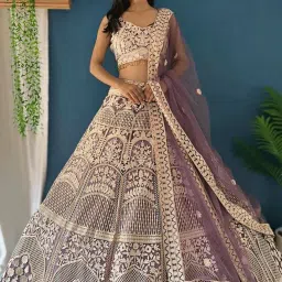 Embroidered Semi Stitched Lehenga Choli-image-4