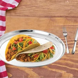 mintage Rajbhog Quarter Plates/Thali Pearl High Gloss Laser (Set of 6) Plate Serving Set image 4