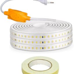 Doctorspare Smd LED Rope Light With Double Side Adhesive Tape | 5m Warm White Waterproof Light Strip-image-46