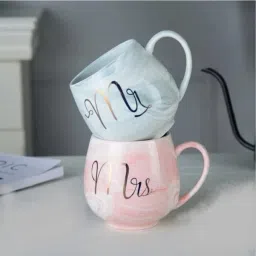 Mr N Mrs Ceramic Coffee Royal Marble Combo Gift for Valentine Ceramic Coffee Mug-image-25