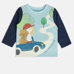 MINI KLUB Infants Boys Graphic Printed Round Neck Long Sleeves Cotton T-shirt-image-90