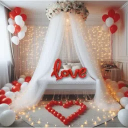 Solid White Gold Love Decoration items with girls,boys. Balloon-18