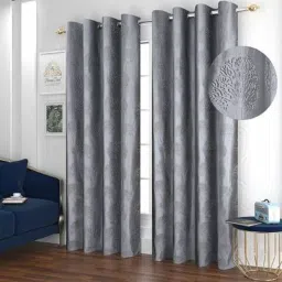 182 cm (6 ft) Polyester Semi Transparent Window Curtain (Pack Of 2)-13