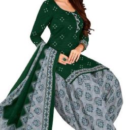 Unstitched Crepe Salwar Suit Material Printed-image-58