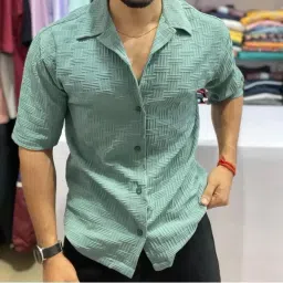 Men Regular Fit Self Design Casual Shirt-image-78