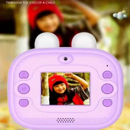 PLAY AND WEAR CO Kids Instant Print Camera, 48 MP Photo & 1080P Video, 2 in 1 Pink Instant Camera Multi-function Monochrome Label Printer image 2