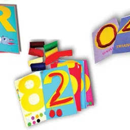 projectsforschool 3 in 1 clay cards, shape, numbers and alphabets, 3 games in 1 image 2