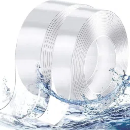 Double Side Tap Heavy Duty, Strong Adhesive Clear Tape Strips for Mounting Carpet, Poster, Mirror, Photo Frames, Sockets, Picture Hanging and Wall Decor (1m) Double Side Tap (Manual)-11