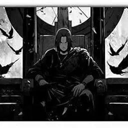 Gifting Domus Black & White Anime Character Large Mouse Pad with 10 Anime Stickers, Laptop, PC Non Slip Base Mousepad-image-78