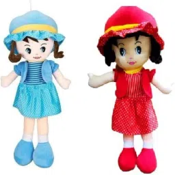 Super Cute & Soft Blue & Red Winky Doll Combo Pack Of 2 For Kids, Girls. - 30 cm-picture-8
