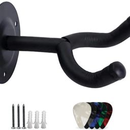 Guitar Hanger Wall Mount for Acoustic Guitar Electric Bass Guitar and picks Wall Stand-image-14