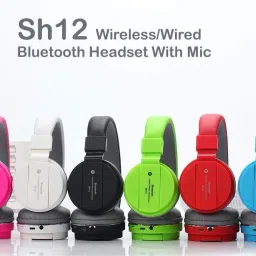 headphone Fashion and colorful SH-12 highbass HGJ18 Bluetooth Headset-image-56