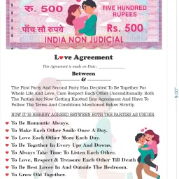 Love Contract Agreement Card, Permanent Marker Pen with Message Bottle Greeting Card-image-50