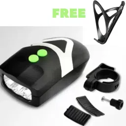 Bicycle 3 LED 3 Mode Front Light & Horn with bottle holder LED Front Light-10