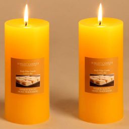 hosley Lemon Bar Set Of 2 Yellow Wax Scented Candles-picture-47