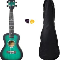UK-50-Green Concert (23 Inch) Aquila String | Body Sapele and Mahogany Rosewood Concert Ukulele-picture-12