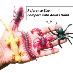 Pack of 5 Fake Insects Trick Toys Practical Jokes and Prank Trick Toys Lizard, Cockroach, Spider, Kankhajura and Scorpion Real Looking Gag Toy-19