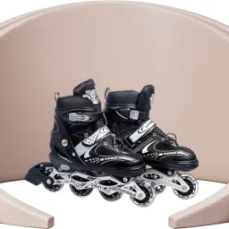 New Inline Skates Adjustable Roller Skating Shoes With LED Light On Wheel-0