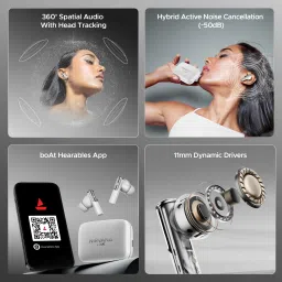 boat Nirvana Ivy w/ 360 Spatial Audio, Dynamic Head Tracking,ANC(~50dB) & App Support Bluetooth Headset image 2