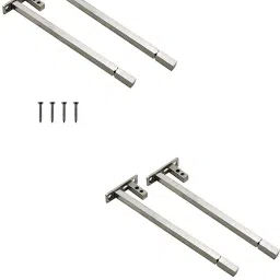 F Type Glass Shelf Bracket Square 6 Inches(4 pcs) 6 inches, 1.5 inch Shelf Bracket-21