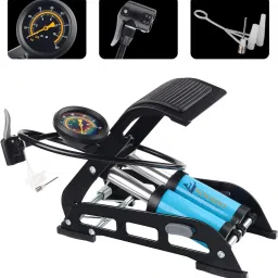 Double Barrel Bike Floor Foot Pump,Portable Air Pump Inflator Pump with 160PSI Car Pump-image-37