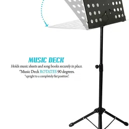 techtest Orchestral Music Notation Stand for Singers Portable Folding Music Stand Holder Heavy Book Singing Stand Script Stand with Music Sheet Clip Holder Tripod Base for Books, Notes, Lyrics, Music Stand, Music Notation Stand, Book Notation Stand, Music Book Stand Notation Stand image 2