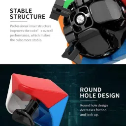 d eternal Cube 2x2 High Speed Stickerless Magic Puzzle 2 by 2 With Cube Stand & Pouch Bag image 3
