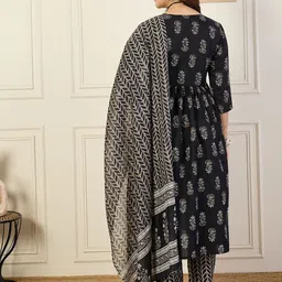KALINI Selection of 2 Ethnic Motifs Printed Anarkali Kurta with Trousers & Dupatta image 3