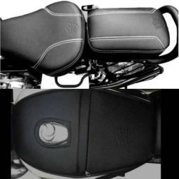 Fancy Black Seat Cover With Tank Cover Combo set for Split Bike Seat Cover For Royal Enfield Classic, Classic 500, Classic 350-picture-21