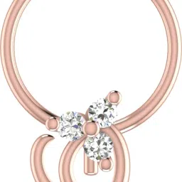 avsar Jiya 14kt Cubic Zirconia Rose Gold Nose Wire-image-41