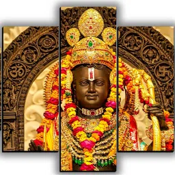 Ram Mandir Ram Lala Photo Painting Wall Decoration Digital Reprint 18 inch x 30 inch Painting-32