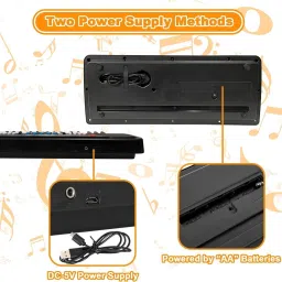 bigfun The 37 Key Piano Keyboard Toy with Recording, Mic and USB Cable for Power-122 image 5