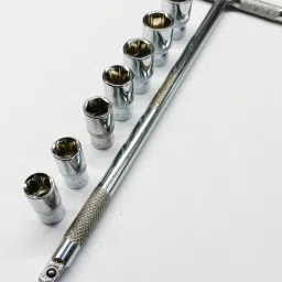 T Handle with 1/4 Drive, 7mm 8mm 9mm 10mm 11mm 12mm and 13mm Socket Set-20