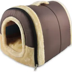 Igloo Dog House Portable Cat Igloo Bed with Removable Cushion, 2 in 1 S Pet Bed-image-56