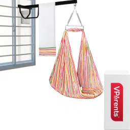 Neonate Baby Swing Cradle with Mosquito Net Spring and metal window cradle hanging rod-21