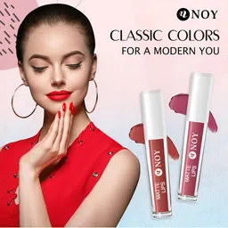 NOY Set Of 2 Matte Lips Lightweight Lipstick 4ml Each - Brown Nude 24-Mauve Nude 25 image 2