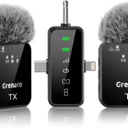 Wireless Mike for Vlogging, 3 in 1 Mic for YouTube, Plug & Play Wireless Mic Microphone-4