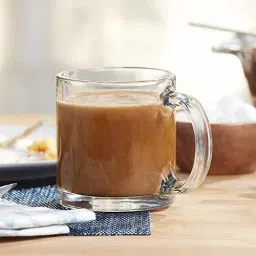 Pack of 6 Glass Imported New Design Clear Glass Tea Cup Mug 200 ml Set of 6-11