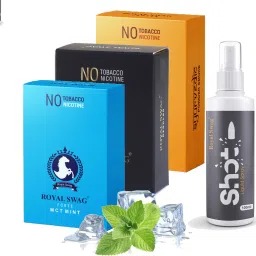 Herbal Cigarette Smoke Sticks Regular, Mint & Frutta Flavour With 100 ML Shot Smoking Cessations-image-59