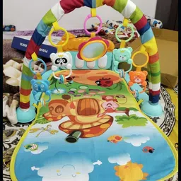 Premium Baby Gym Mat with Piano Keys and Cartoon Animal Print-image-22